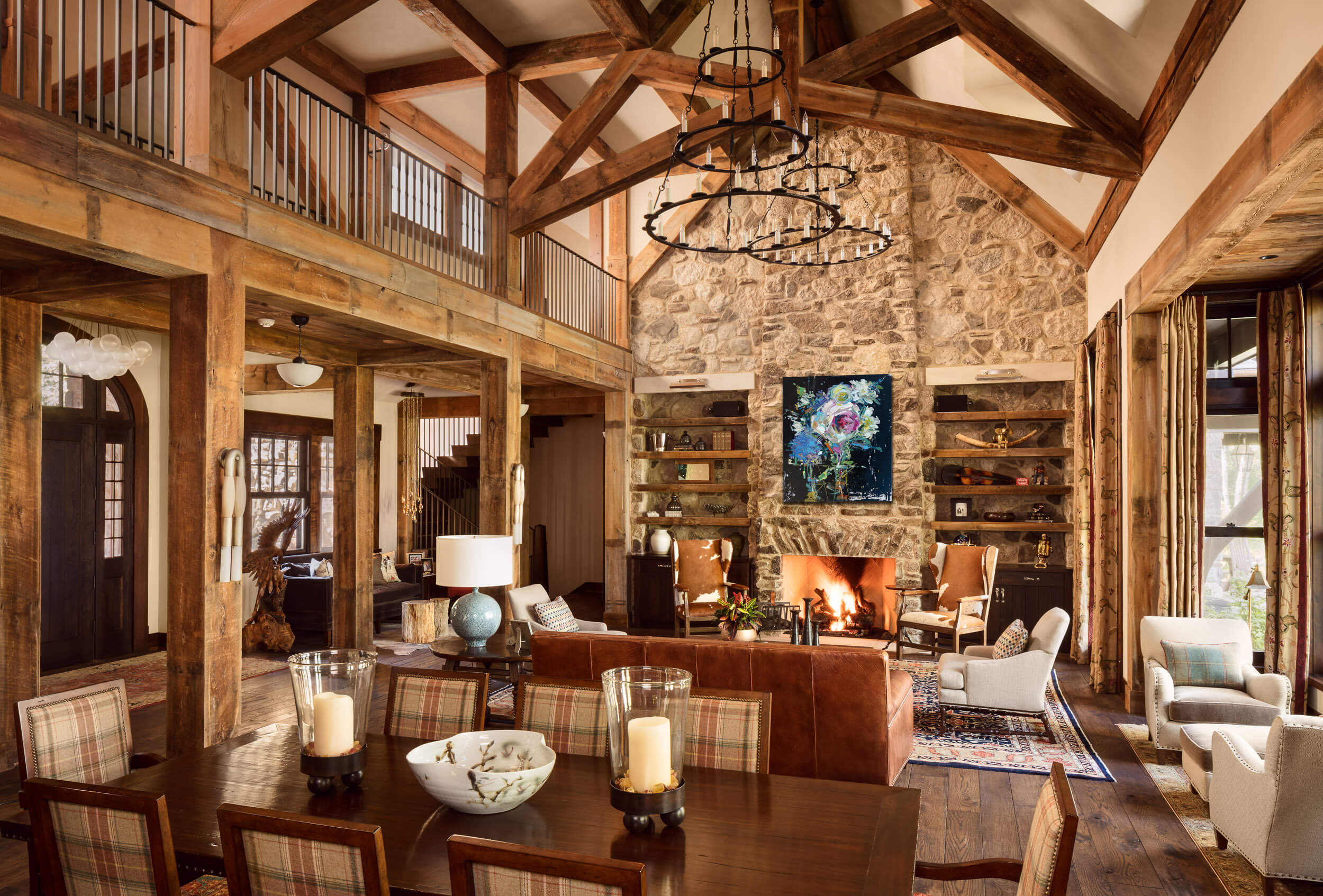 dramatic-living-room-natural-wood-and-stone-design-wade-weissmann-architecture